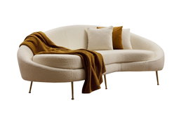 Atelier Del Sofa Eses - Cream Bouclett Sofá de 3 Plazas Crema